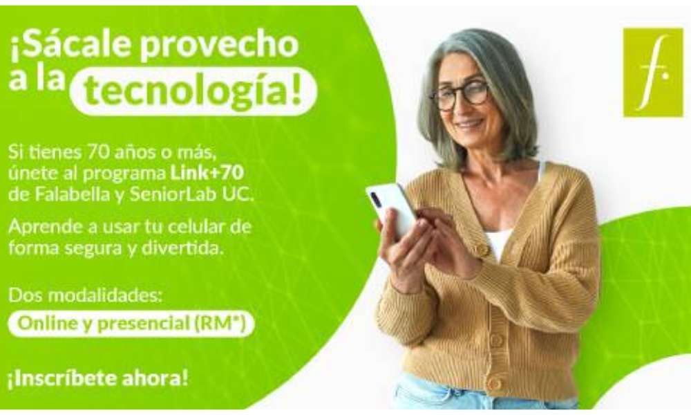 Link +70: SeniorLab UC y Falabella lanzan nueva versión de programa enfocado en inclusión digital para personas mayores