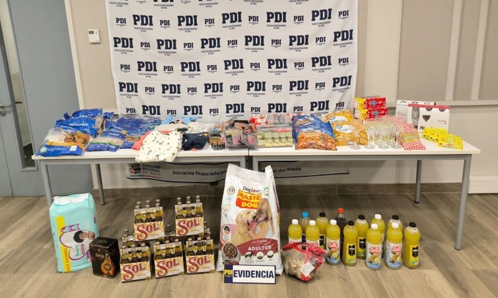 PDI de Linares detuvo en flagrancia a guardia de seguridad por sustracción de mercadería de supermercado