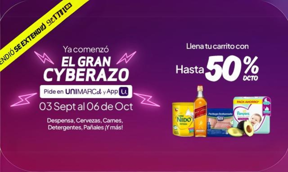 Unimarc.cl y App Unimarc extienden su Cyberazo hasta el 6 de octubre con nuevas ofertas