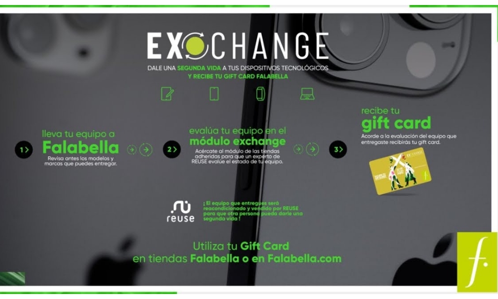 ¿Tienes dispositivos electrónicos antiguos? En Falabella los puedes entregar a cambio de una gift card