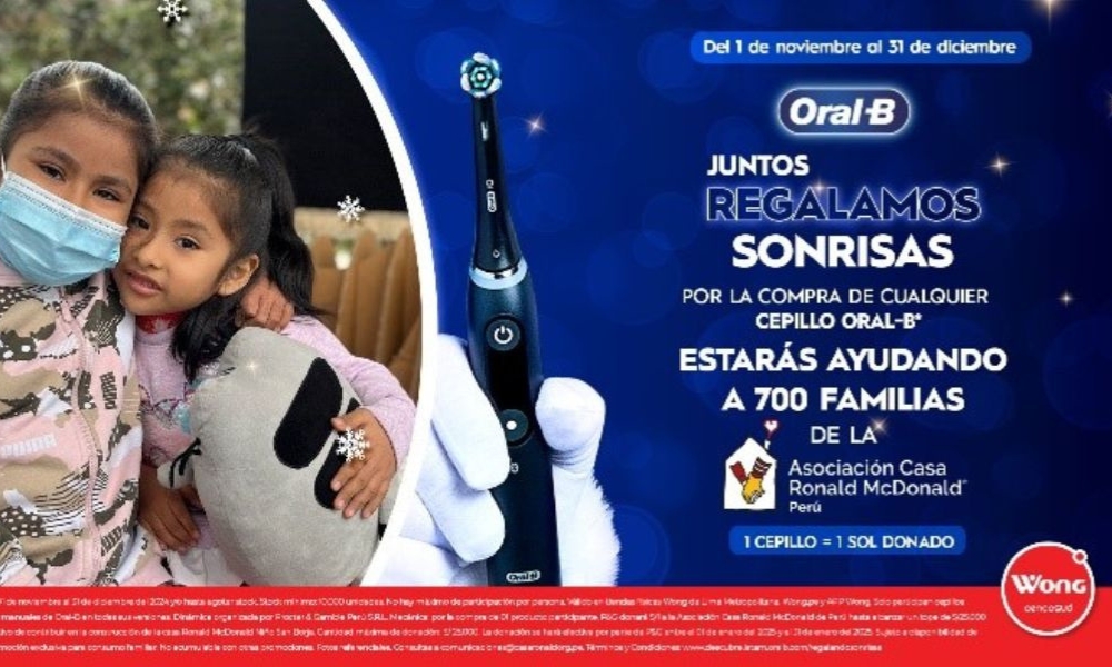 Oral-B, Cencosud Perú y la Asociación Casa Ronald McDonald lanzan la campaña «Regalando Sonrisas»