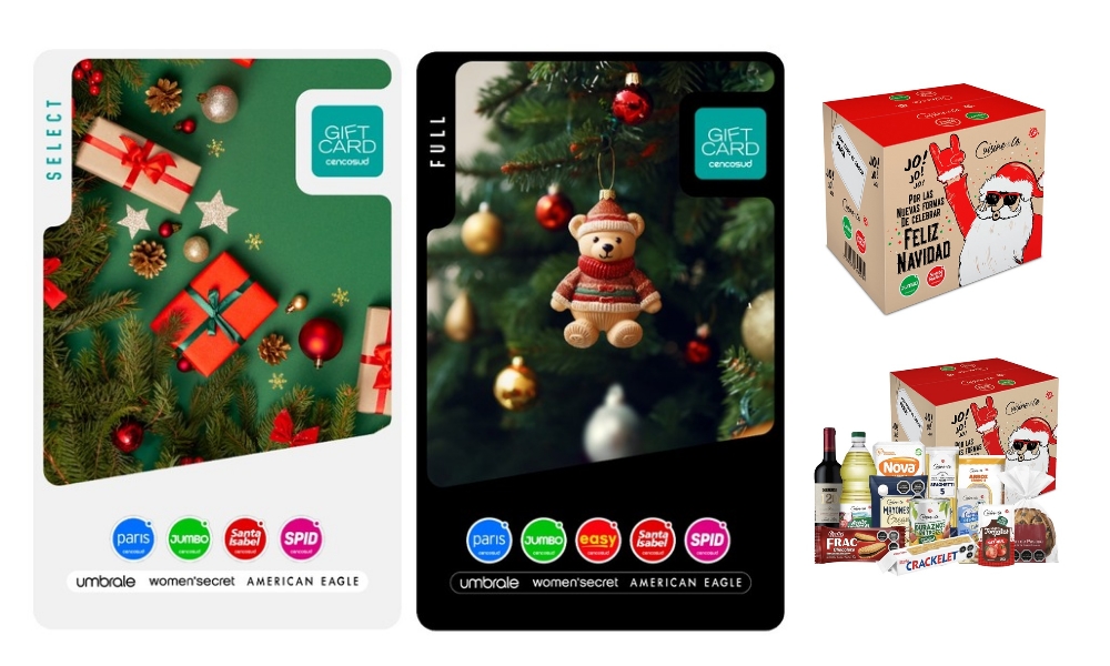 Aguinaldo de navidad: Cencosud lanza conveniente caja de mercadería y Gift Card para usar en todas sus marcas