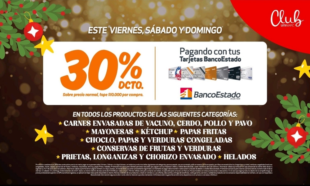 Unimarc lanza su campaña «Pascuerazo» con descuentos exclusivos para las fiestas de fin de año