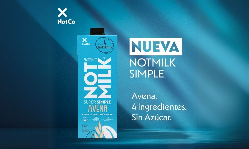 NotCo debuta en el mercado clean label con NotMilk Simple, una leche vegetal con sólo 4 ingredientes