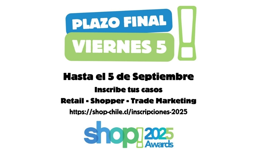 Último llamado para los SHOP! Awards Chile 2025: inscripciones cierran este viernes 5