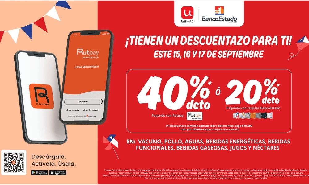 <strong>Unimarc y BancoEstado lanzan campaña de Fiestas Patrias con descuentos exclusivos</strong>
