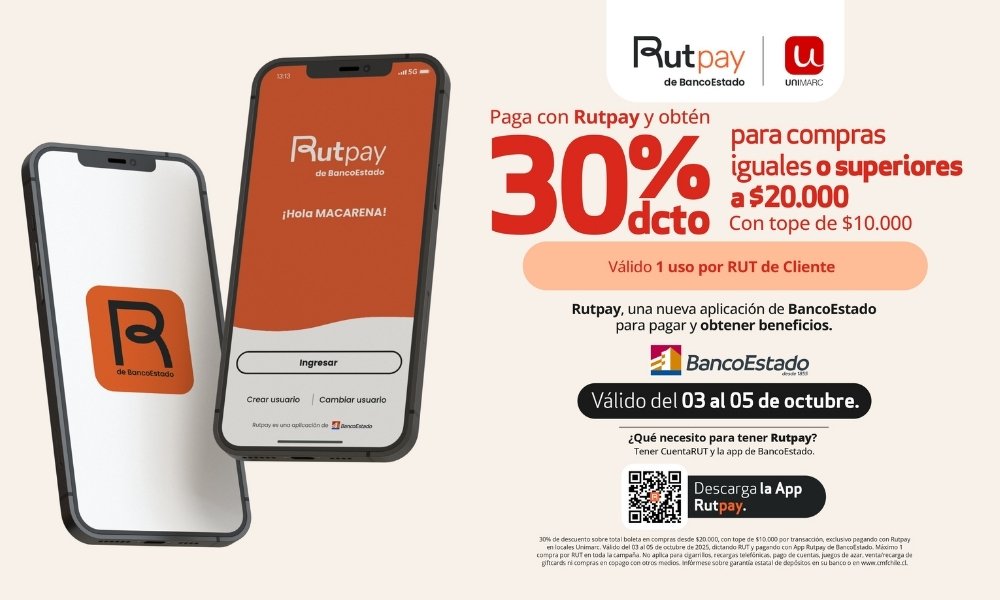 <strong>Vuelve la campaña de SMU y BancoEstado con descuentos exclusivos pagando con Rutpay</strong>