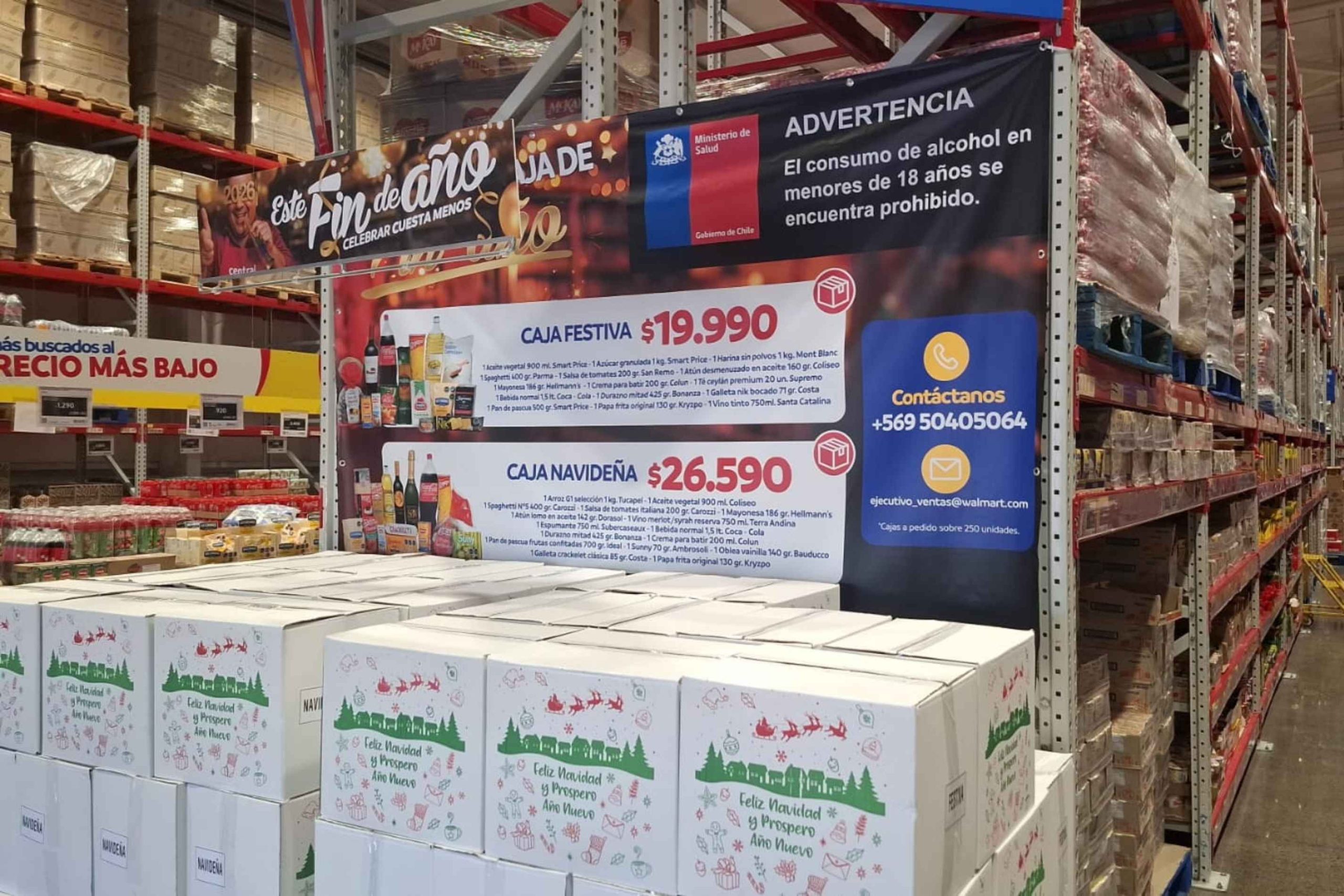 Walmart Chile refuerza su oferta de Cajas Navideñas y suma opciones personalizadas para empresas y pymes